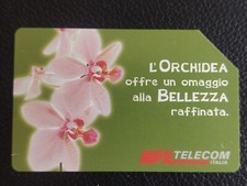 Rara scheda telefonica telecom L'ORCHIDEA OFFRE UN OMAGGIO ALLA BELLEZZA RAFFINA
