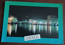 cartolina ITALIA  VENEZIA CHIOGGIA VEDUTA NOTTURNA Italy postcard