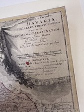 Mappa originale "Imperii Circulus Bavaria" - Peter Schenk 18. Secolo - Top