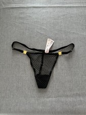 Perizoma Victoria’s Secret Tanga Nero Taglia S In Pizzo