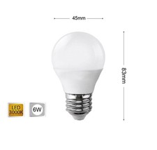 LED BULB 6 W BALL BULBS WARM