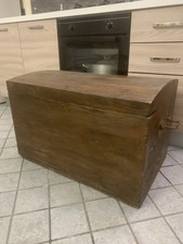 Baule Forziere Dei Pirati Legno Massello Scrigno Antico Cassettone Doppio Fondo