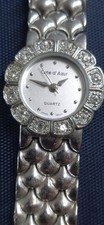 Cote D'Azur Orologio Da Donna Silver Tone Band Crystal Bezel 24mm Senza Batteria