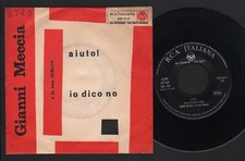 7" GIANNI MECCIA E LA SUA CHITARRA AIUTO! IO DICO NO RCA ITALIANA 45N 0740 1958