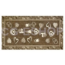 TAPPETO TIROLESE INGRESSO CUCINA CAMERA DA LETTO CUORI ARDESIA