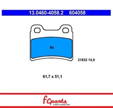 PASTIGLIE FRENO POST. FORD ESCORT V VI ORION III VARIE MARCHE 604058