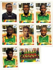 Francia 98 Panini Lotto 8 Adesivi Camerun Squadra Nemica Lavoro Songo'o mai usati