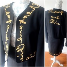 Moschino Cheap and Chic tailleur lana Vintage 80s Made In Italy Taglia 46/44