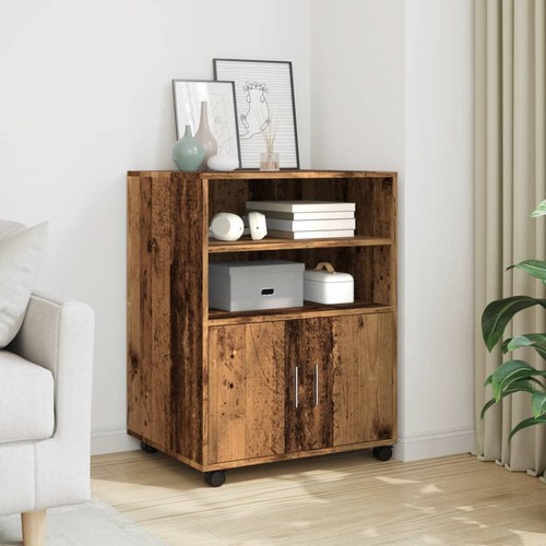 Mobiletto con ruote rovere - con,