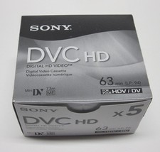 5 Sony mini DV HDV HD nastro