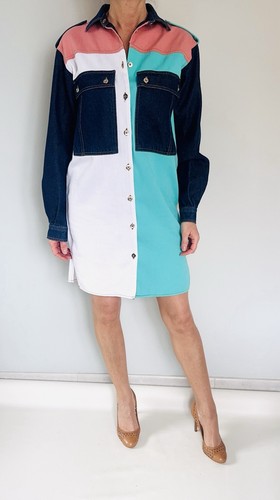 Robe chemise denim maje - chemise, en
