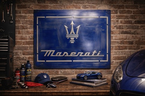 Vintage maserati metal sign - “vintage,