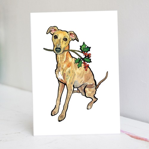 Biglietto natale brindle - natale,