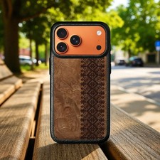 Custodia in pelle e legno