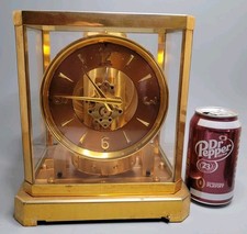 Orologio Jaeger-LeCoultre Atmos 519 movimento perpetuo 57750 anni 50 quadrante marrone funzionante