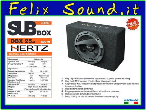 Hertz dbx subwoofer 600 - hertz,
