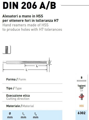 Alesatori mano hss ilix 6302 - mano,