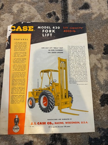 Case tractor 430 - 430, forklift