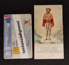 Santino ECCE HOMO Immaginetta Sacra CALVARUSO MESSINA parrocchia dedicata