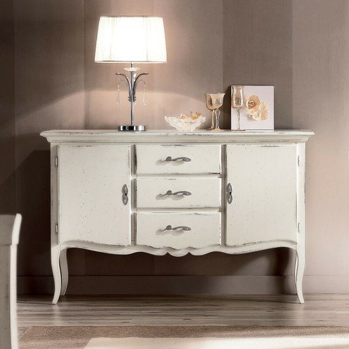 Credenza shabby bianca - ,