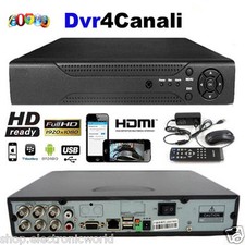 DVR VIDEOSORVEGLIANZA 4 CANALI H264 VIDEOREGISTRATORE PORTE LAN USB VGA PTZ HDMI