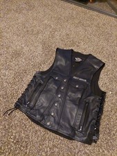 Harley Davidson Giubbotto in pelle da uomo L Pistons II con lacci laterali