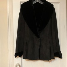 Cappotto giacca shearling nero