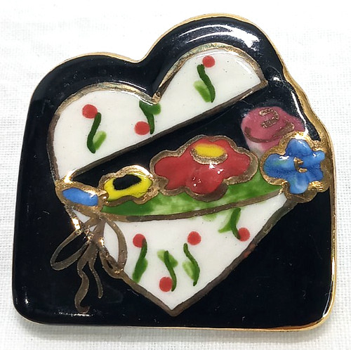 Spilla cuore vintage - , fatta