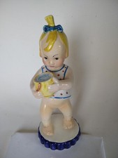 LENCI /ESTE CERAMICHE STATUETTA BIMBA CON SECCHIELLO RIPRODUZIONE  ANNI '30