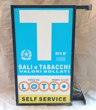 Insegna luminosa sali e tabacchi valori bollati gioco del lotto lighted sign 