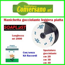 MANICHETTA GOCCIOLANTE PIATTA PER IRRIGAZIONE  MTL 2000 Passo 20-30-40cm.