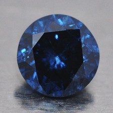 DIAMANTE NATURALE BLU CT. 0,23 ROTONDO IN BLISTER