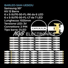 KIT 12 BARRE STRIP LED TV