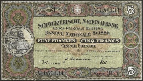 Svizzera banconota franchi - svizzera,