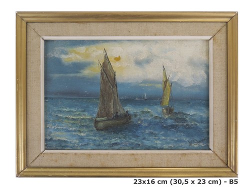 Quadro antico mare marina - marina, con