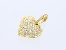 Ciondolo cuore diamanti