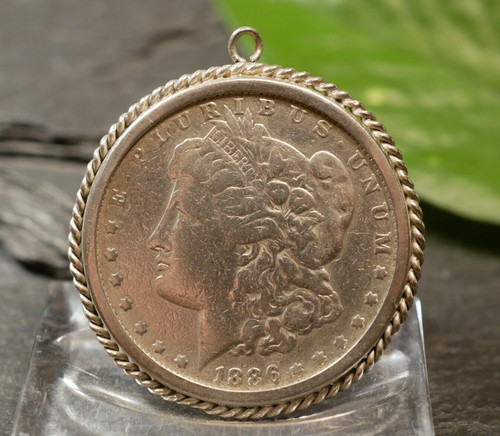 Ciondolo argento moneta - , usa