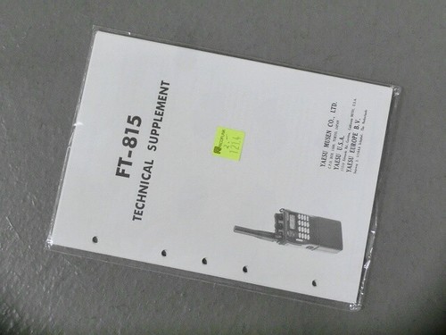 Yaesu technical supplement - yaesu, /