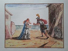 Firmato Giorgio De Chirico - Guerriero - Certificato