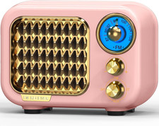 Radio Vintage, Radiolina Portatile FM, Radio Portatile Altoparlante 5.1 Bluetoot