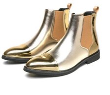 Stivaletto uomo punta dorata