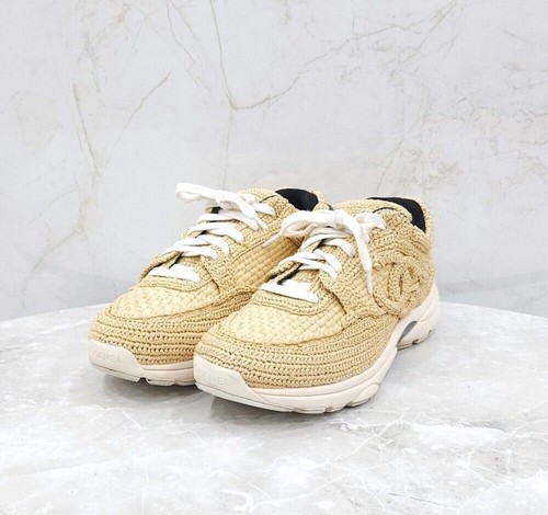 Chanel sneakers raphia avec - chanel, en