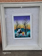 Quadro naif, paesaggio