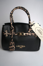 Borsa Camomilla in pelle nera