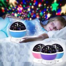 Lampada Proiettore Effetto Cielo Stellato Rotante Luce LED Notturna Bambini