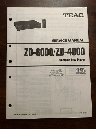 Teac 6000 4000 - teac, zd-4000