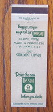 DESOTO CAR DEALER MATCHBOOK