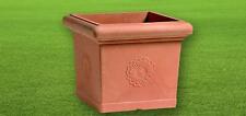 Vaso Vasi Quadrato DECORATO FESTONE Resina 60x60xh50 cm PIANTE GIARDINO ESTERNO