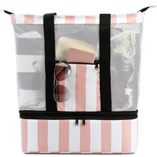 Mesh Beach Bag with Cooler