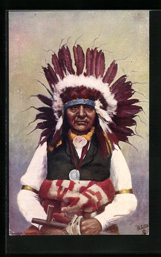 Cartolina indian chief white - cartolina,